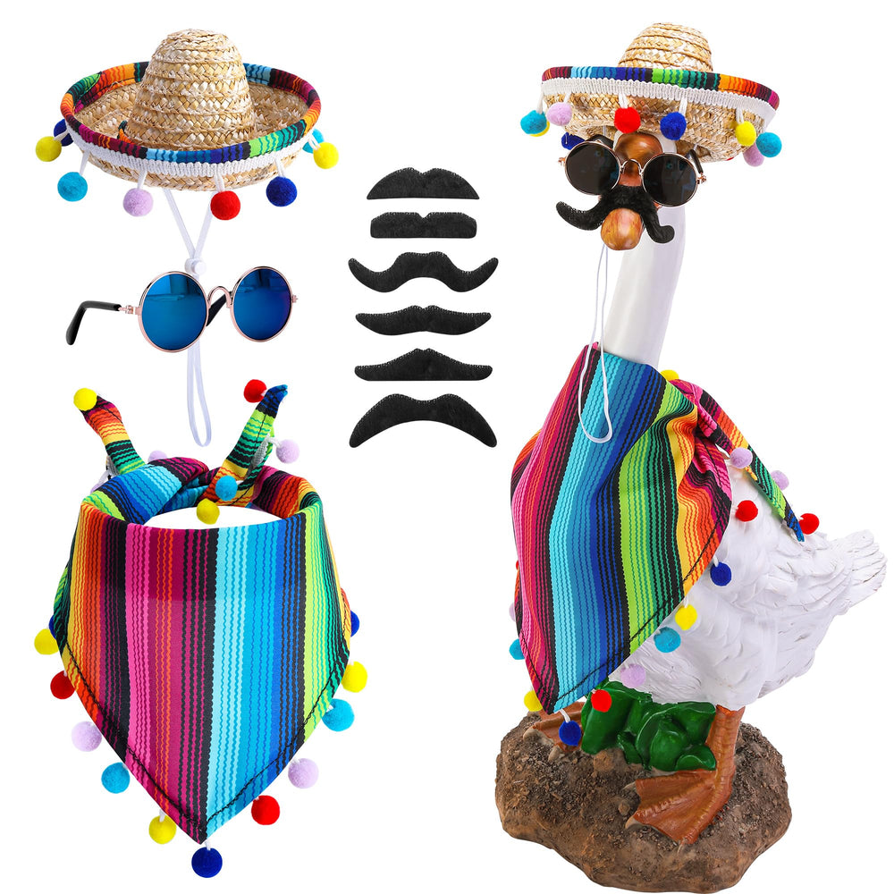 Watayo Mexican Goose Outfit Set including sombrero, bandana, sunglasses and beards