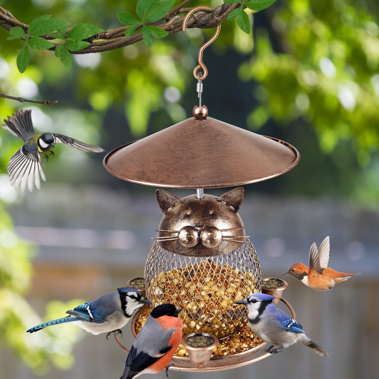 Water cup on LBTING bird feeder for bird drinking
