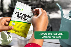 Water-soluble pouch of RESCUE! Fly Trap Bait in packaging