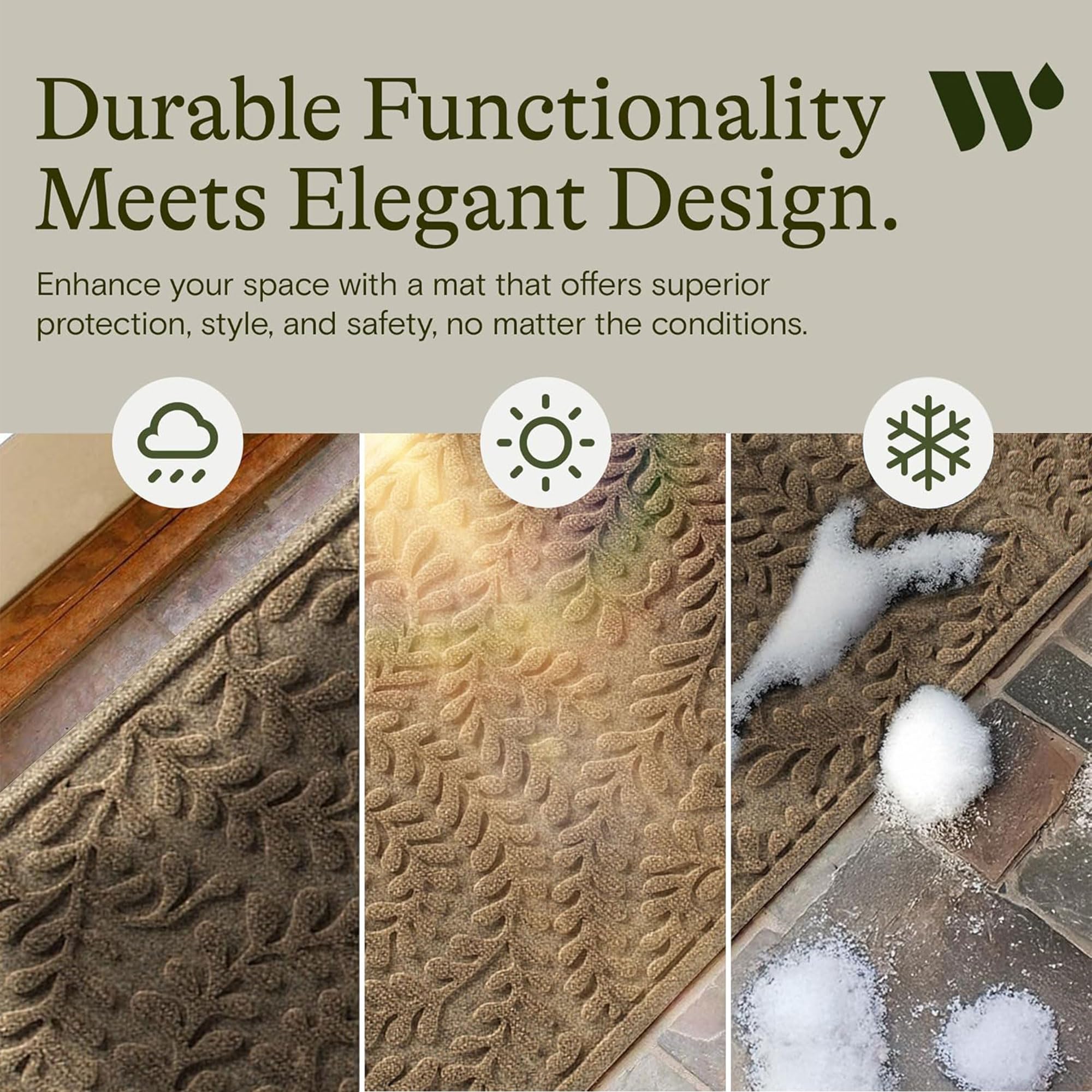 WaterHog Boxwood Doormat packaging details