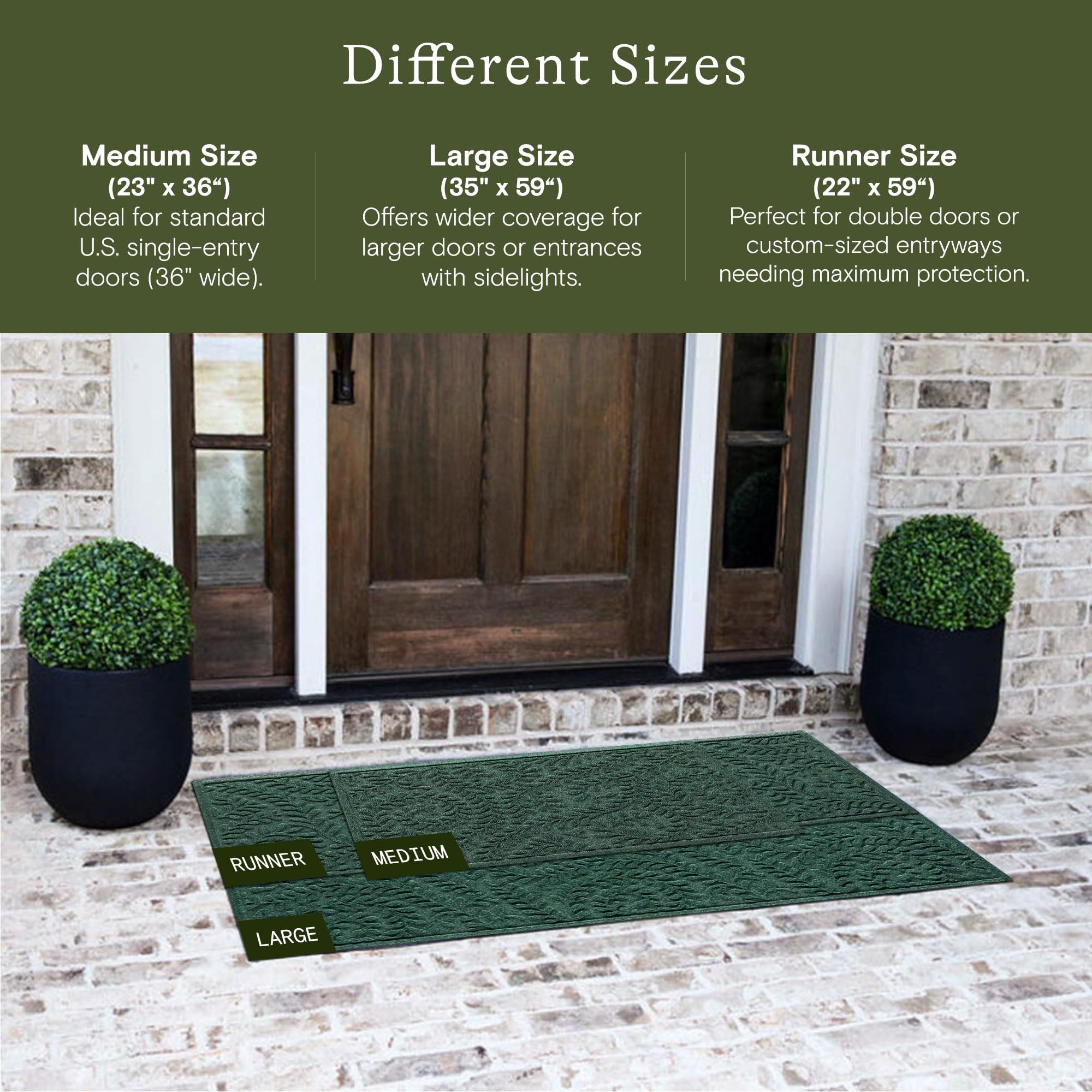 WaterHog Boxwood Doormat showing water trapping design