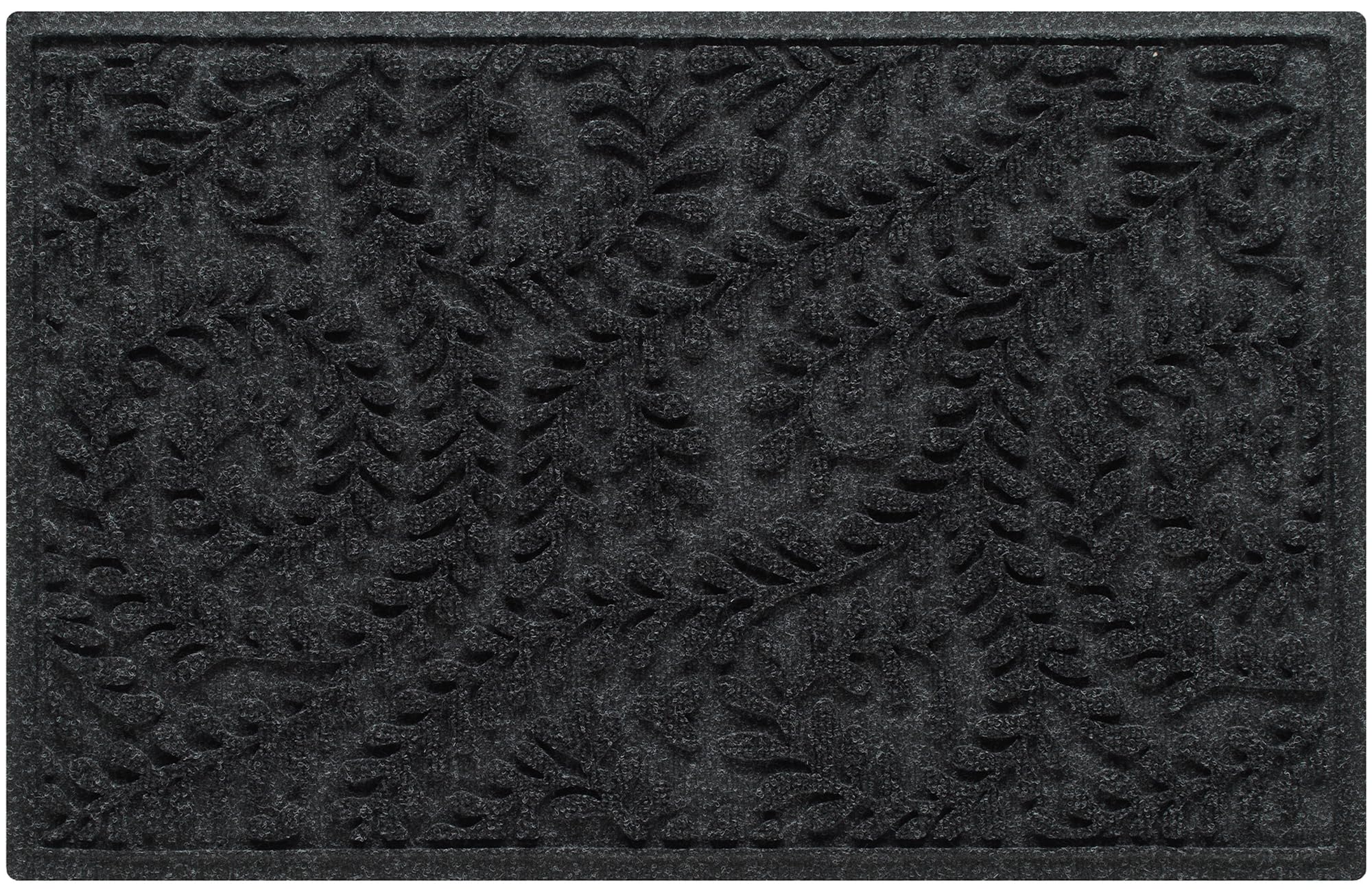 WaterHog Boxwood Front Door Mat charcoal colour front view