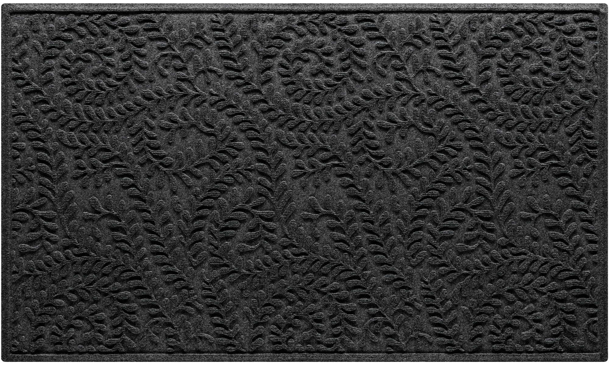 WaterHog Boxwood Front Door Mat charcoal front view