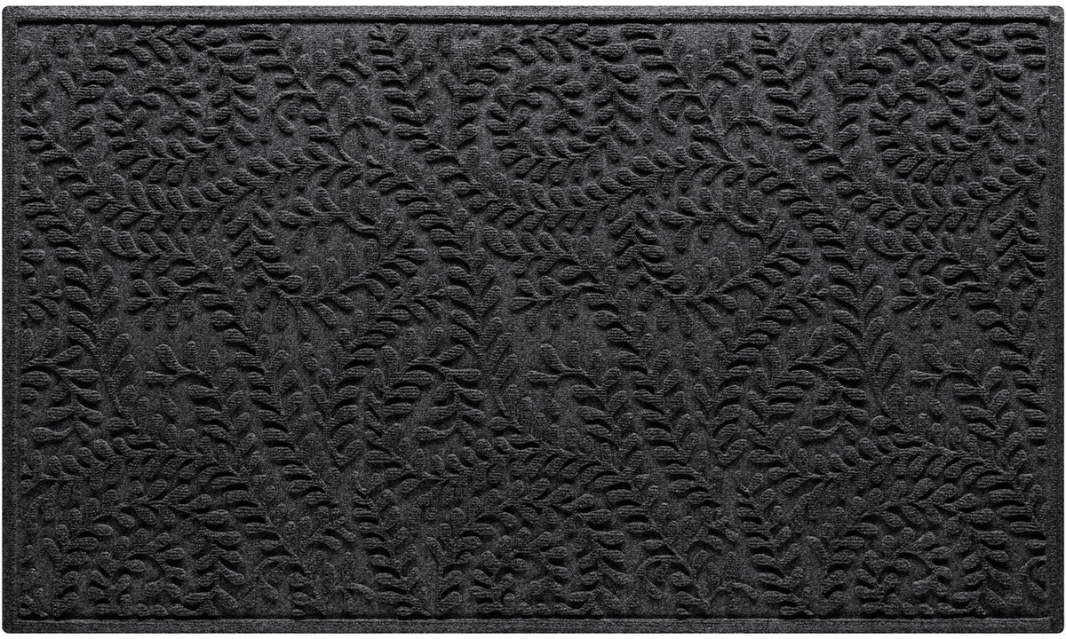 WaterHog Boxwood Front Door Mat charcoal front view