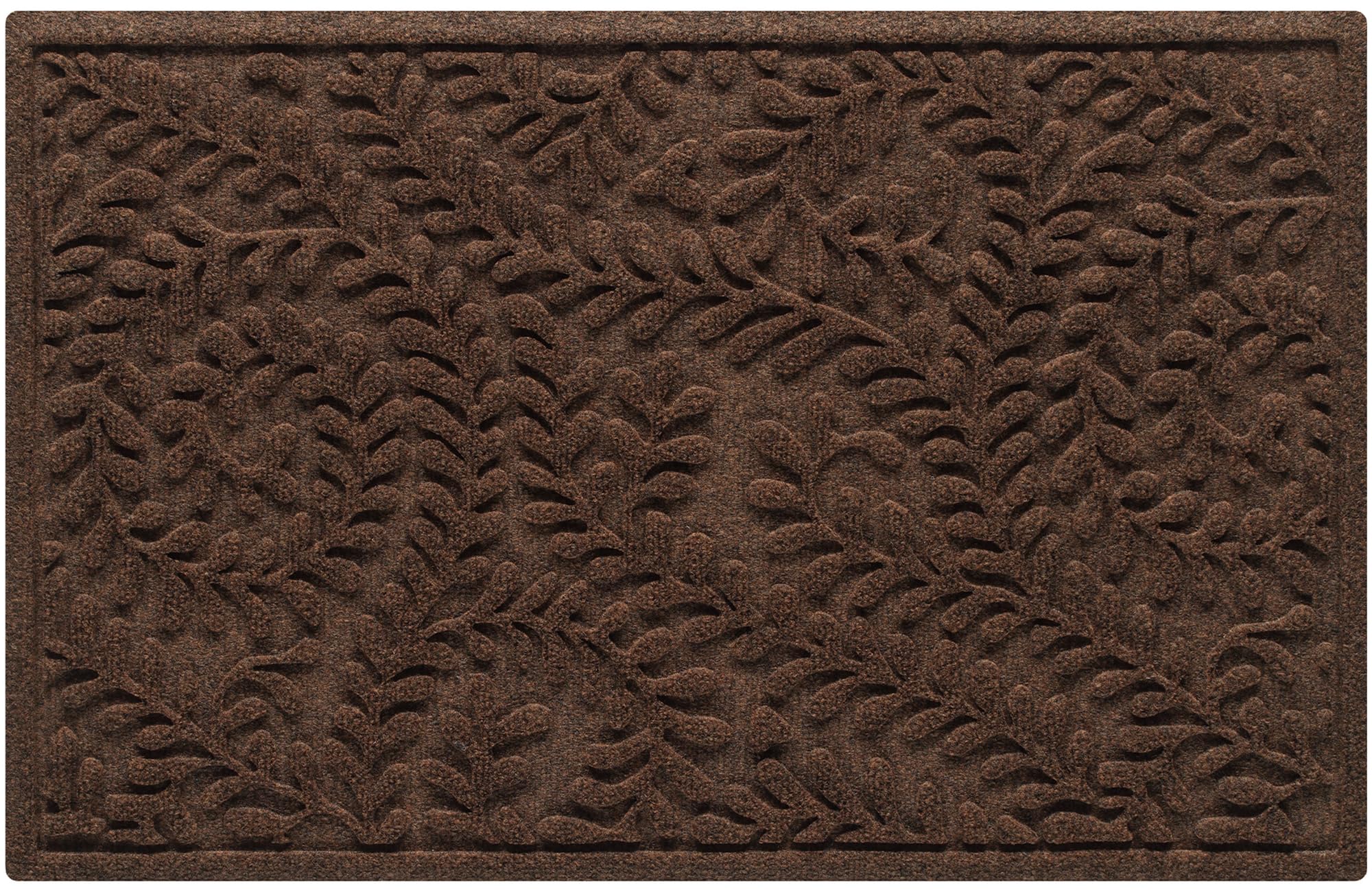 WaterHog Boxwood Front Door Mat dark brown front view