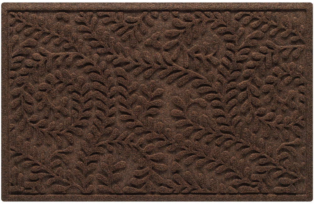 WaterHog Boxwood Front Door Mat dark brown front view