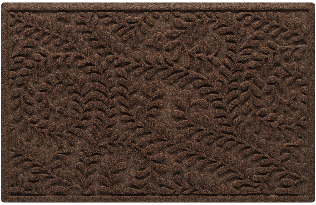 WaterHog Boxwood Front Door Mat dark brown front view
