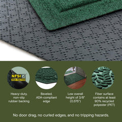 WaterHog Boxwood Mat showing ridged floral design