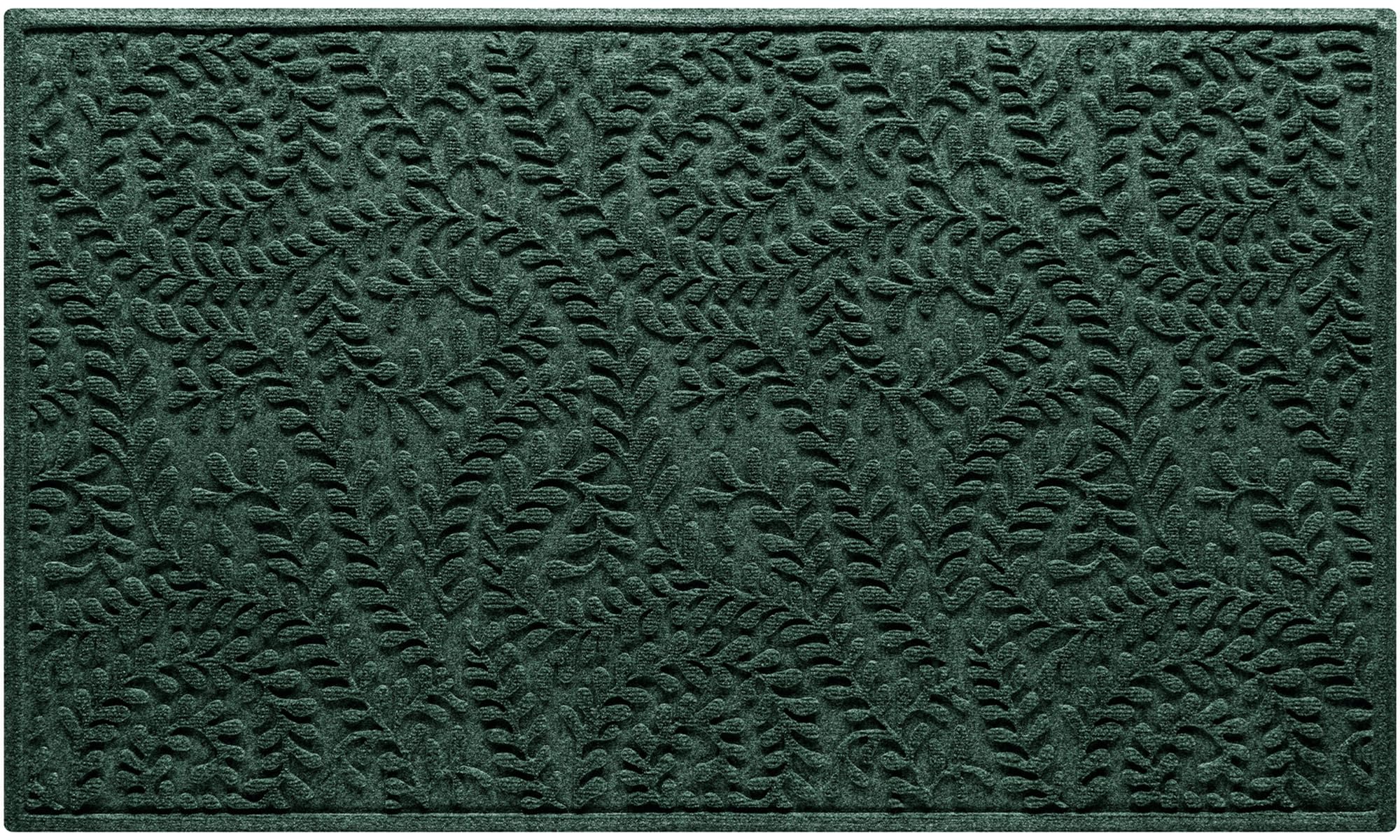 WaterHog Boxwood Outdoor Doormat front view, Evergreen