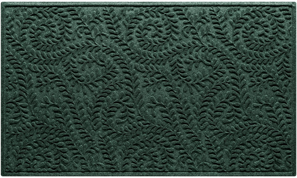 WaterHog Boxwood Outdoor Doormat front view, Evergreen
