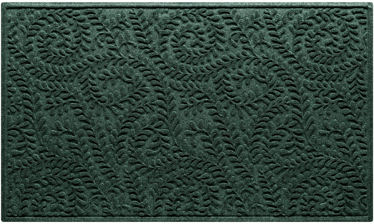 WaterHog Boxwood Outdoor Doormat front view, Evergreen