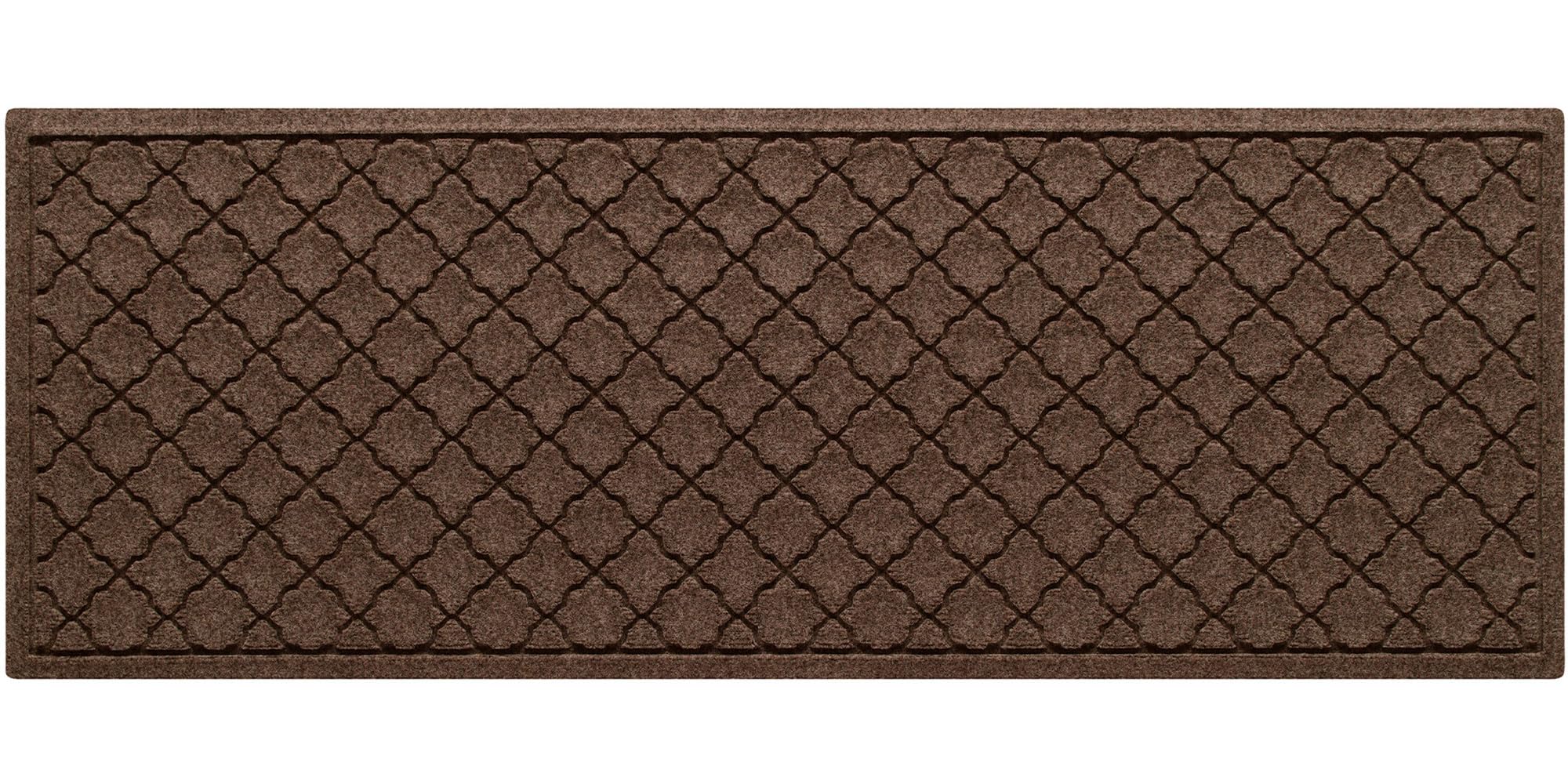 WaterHog Cordova dark brown front door mat 22"x60" front view