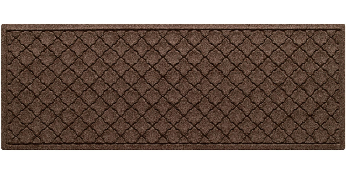 WaterHog Cordova dark brown front door mat 22"x60" front view