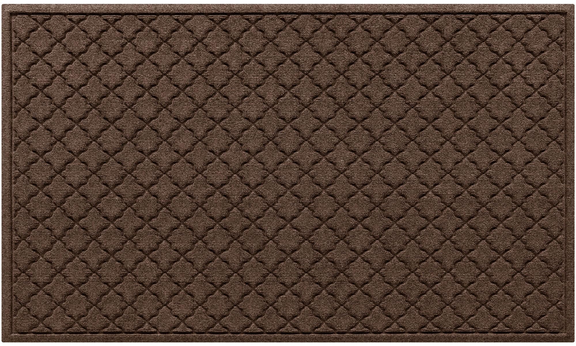 WaterHog Cordova Doormat front view, dark brown, 35"x59"