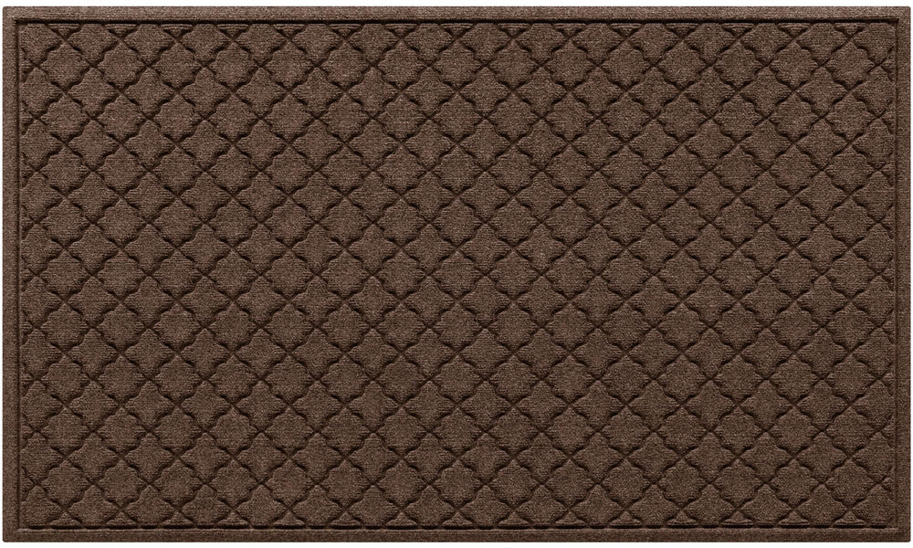 WaterHog Cordova Doormat front view, dark brown, 35"x59"