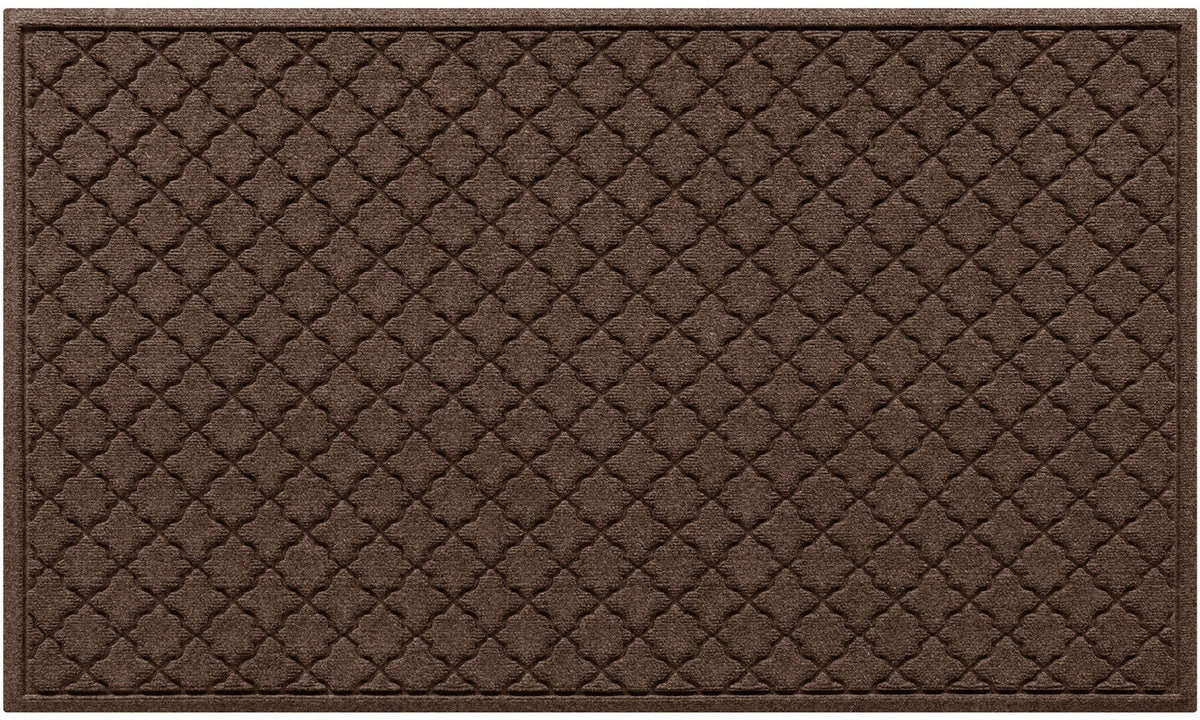 WaterHog Cordova Doormat front view, dark brown, 35"x59"
