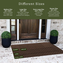 WaterHog Cordova Doormat side view showing rubber backing