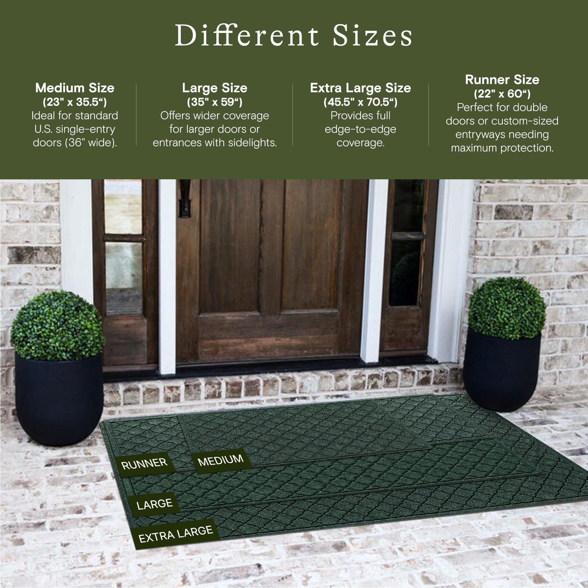 WaterHog Cordova Front Door Mat in outdoor setting, entrance