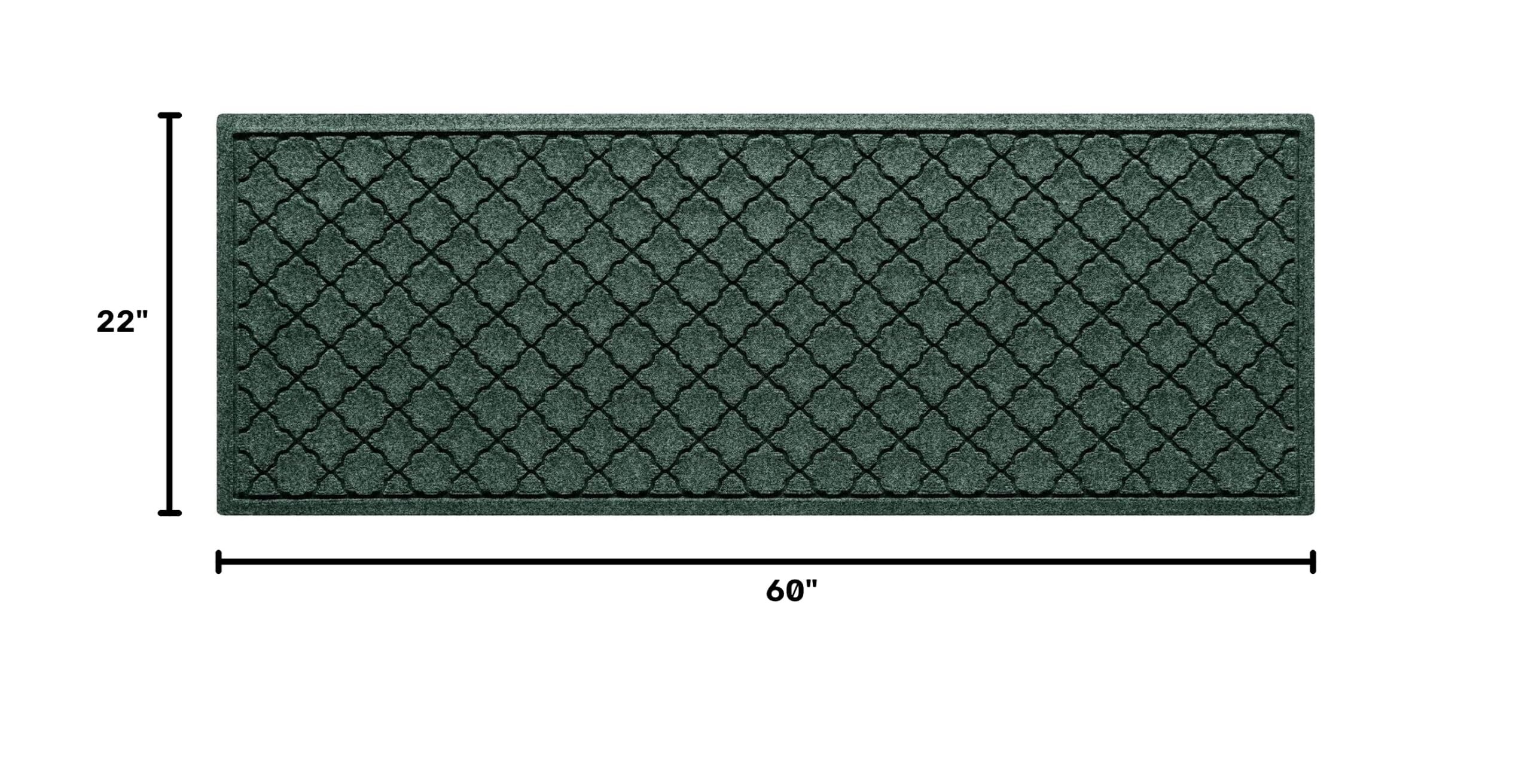 WaterHog Cordova Front Door Mat side view showing rubber backing