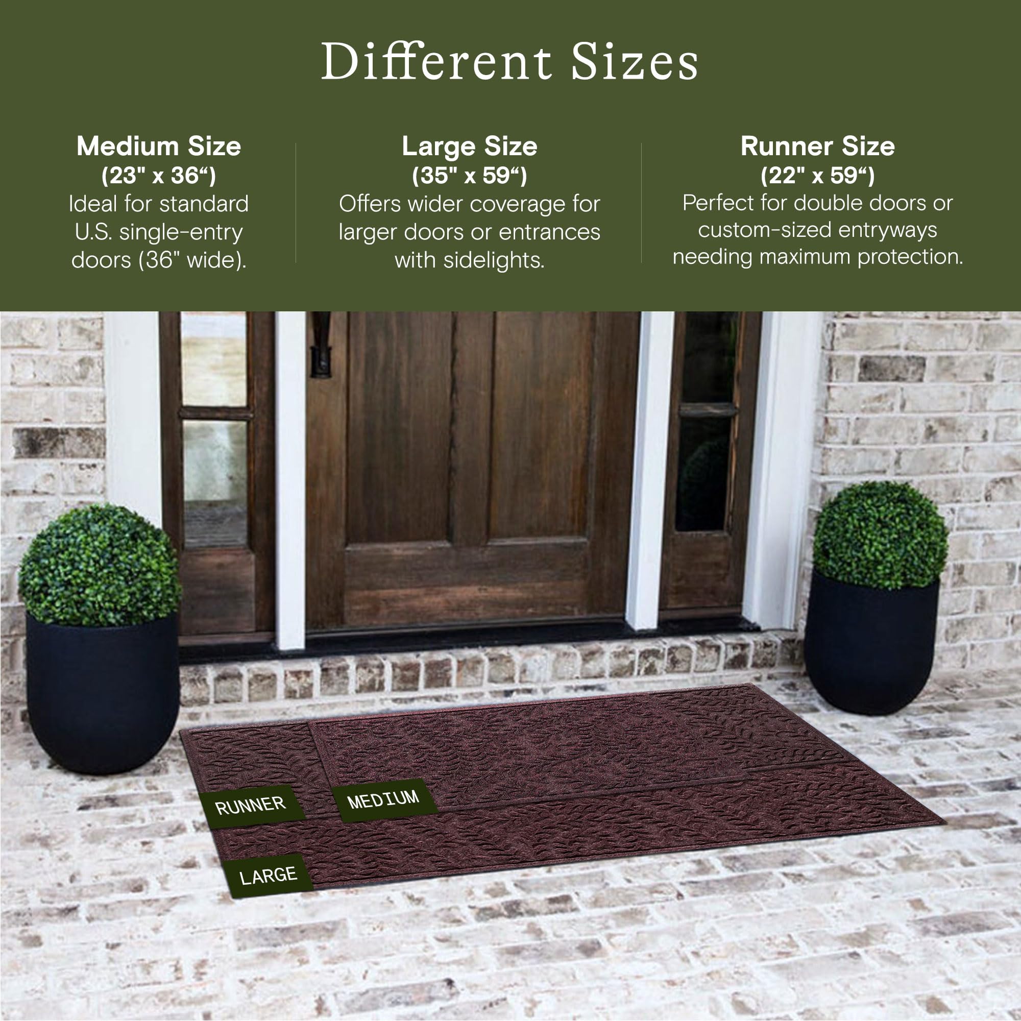 WaterHog Doormat ridged floral design close-up