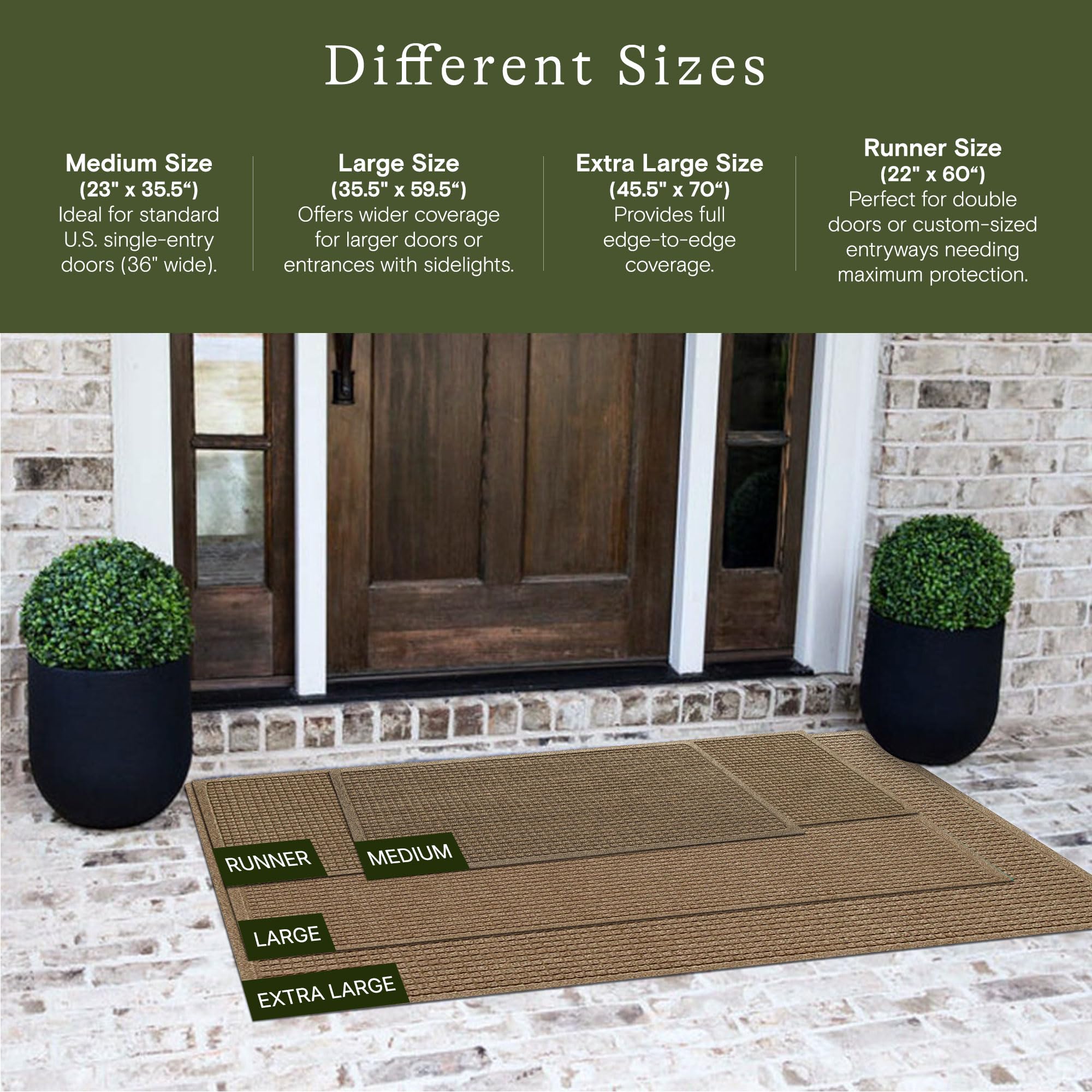 WaterHog doormat showing rubber backing