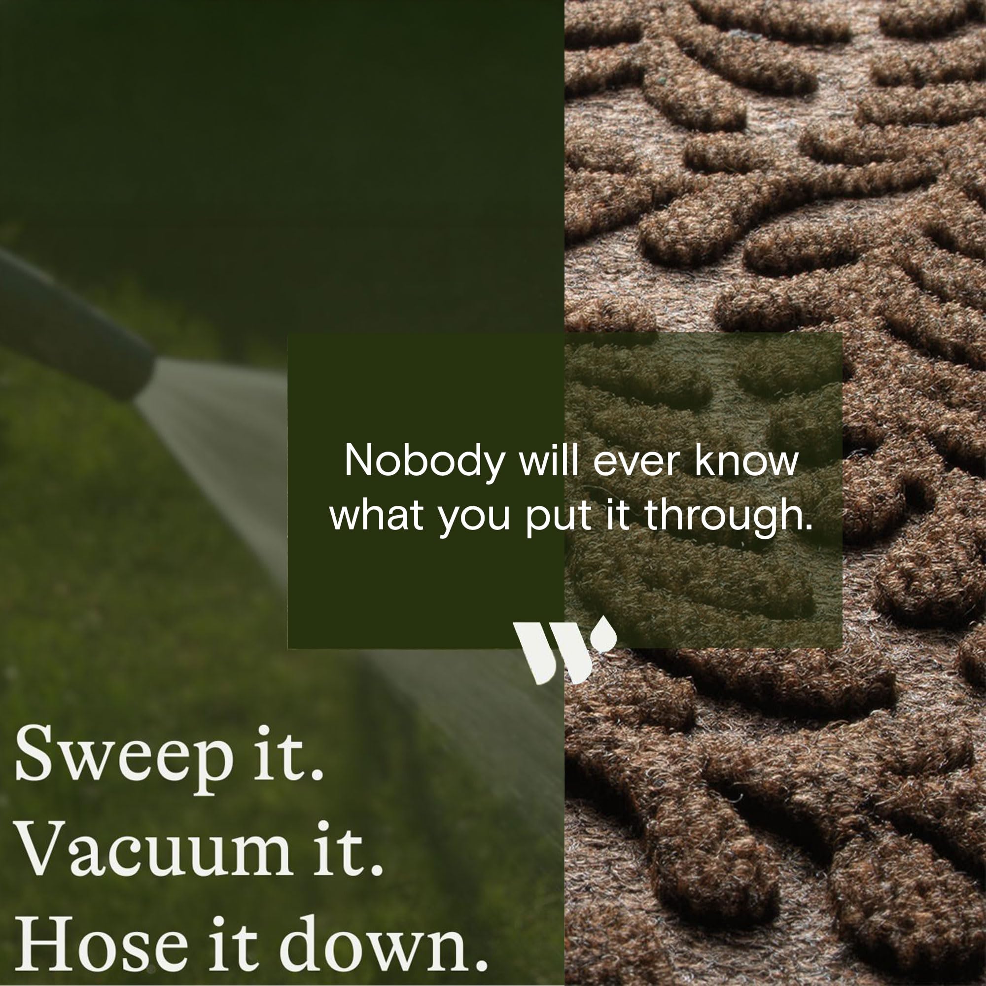 WaterHog doormat showing water trapping design