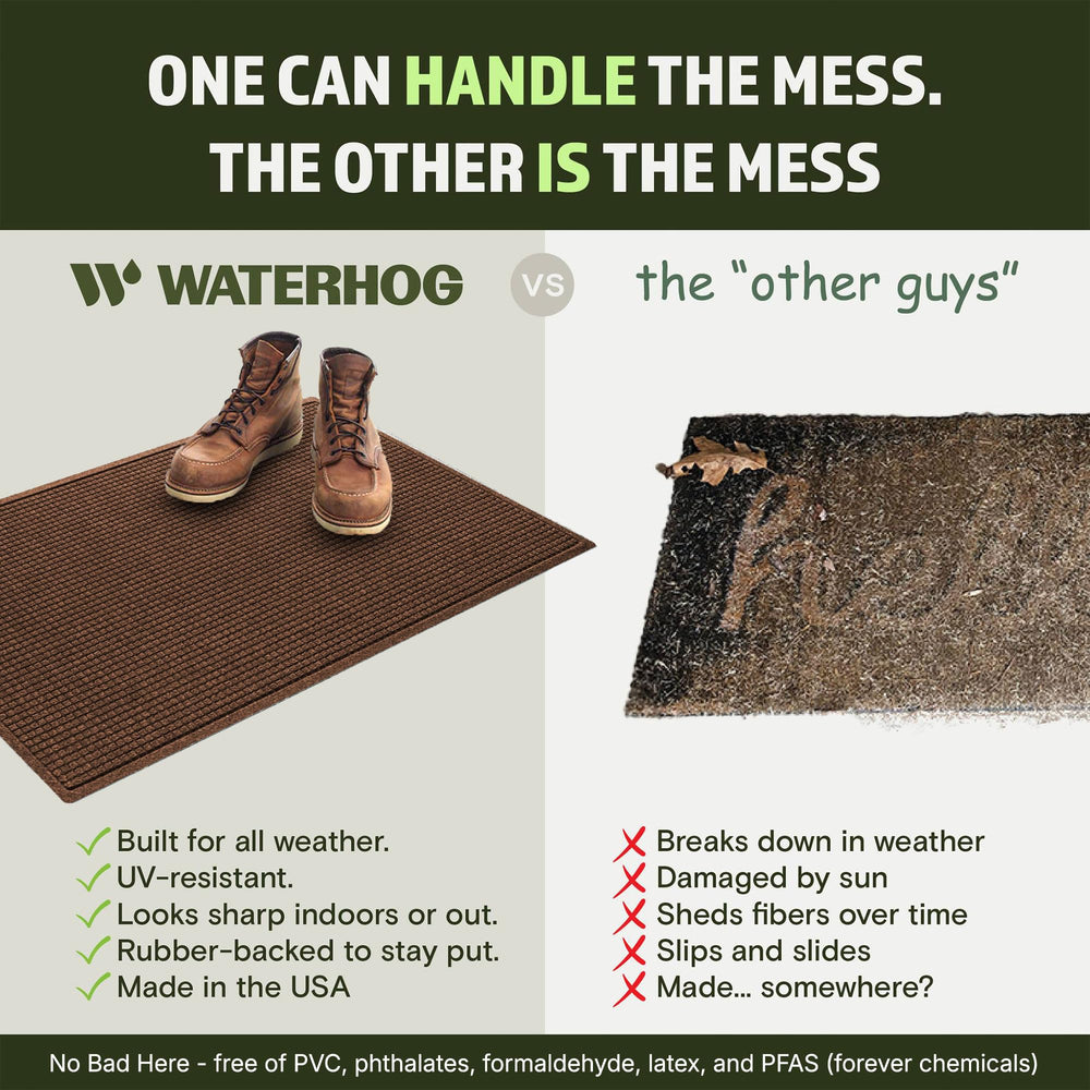 WaterHog Doormat showing water trapping feature