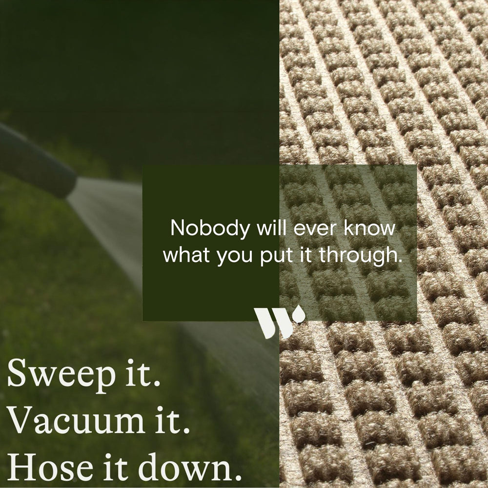 WaterHog doormat showing water trapping feature