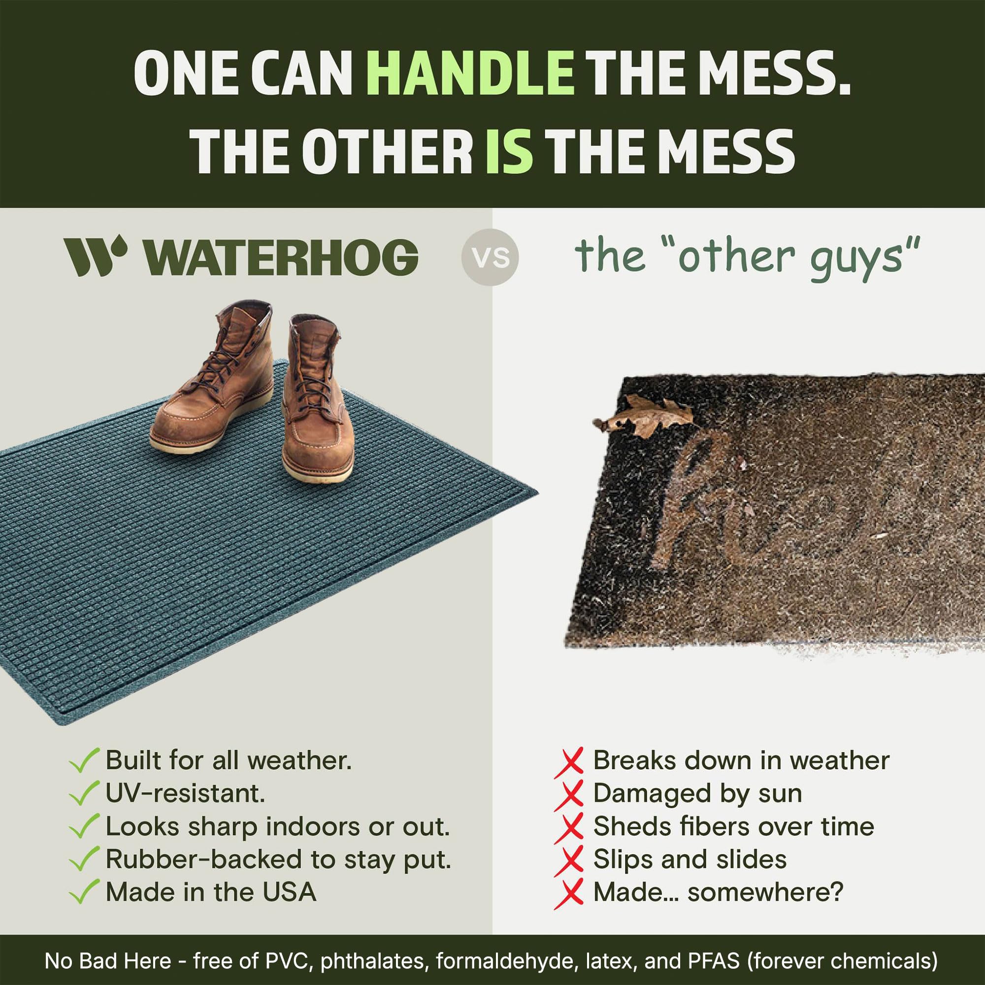 WaterHog Front Door Mat Bluestone in indoor entryway