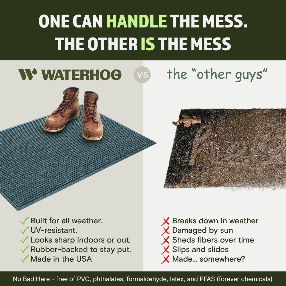 WaterHog Front Door Mat Bluestone in indoor entryway