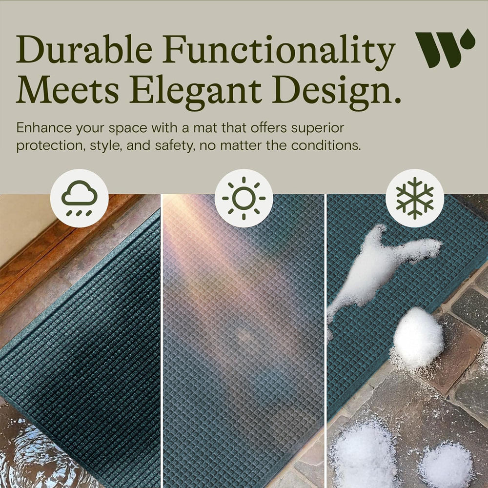 WaterHog Front Door Mat Bluestone showing ridged design