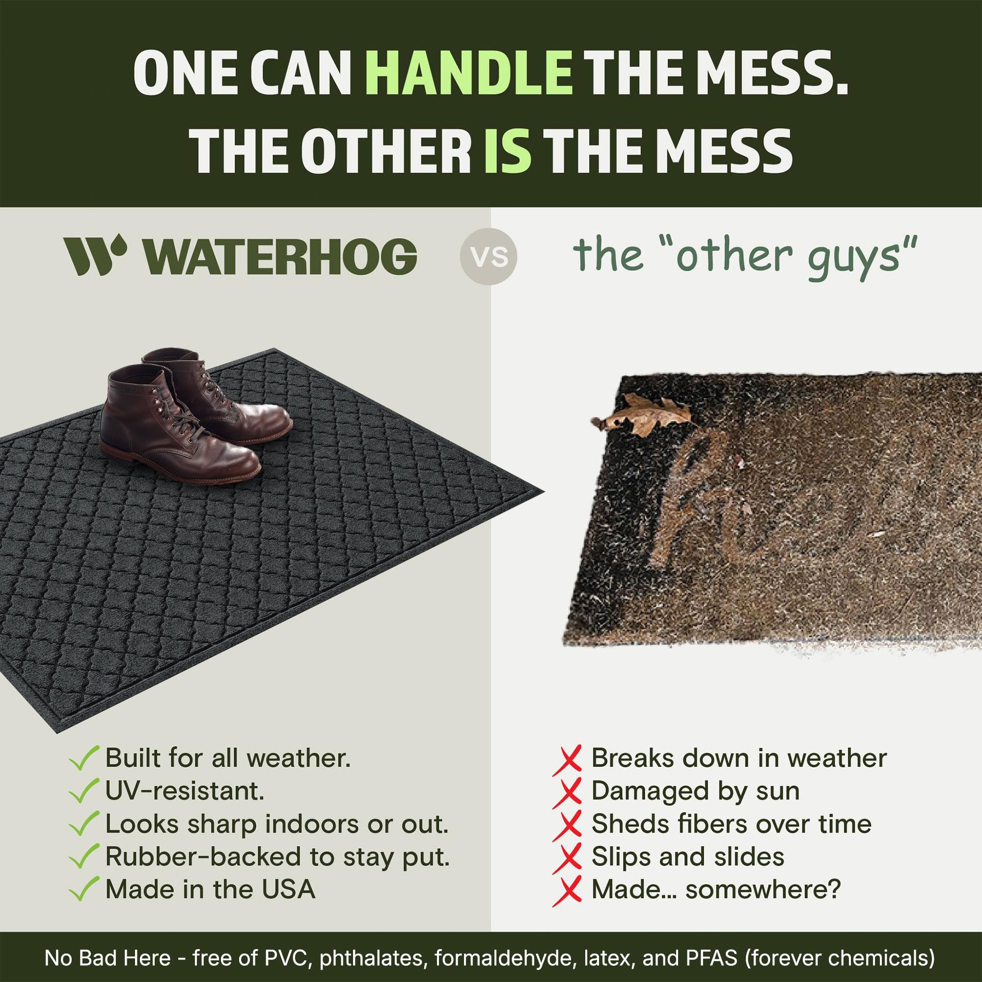 WaterHog Front Door Mat in indoor entryway