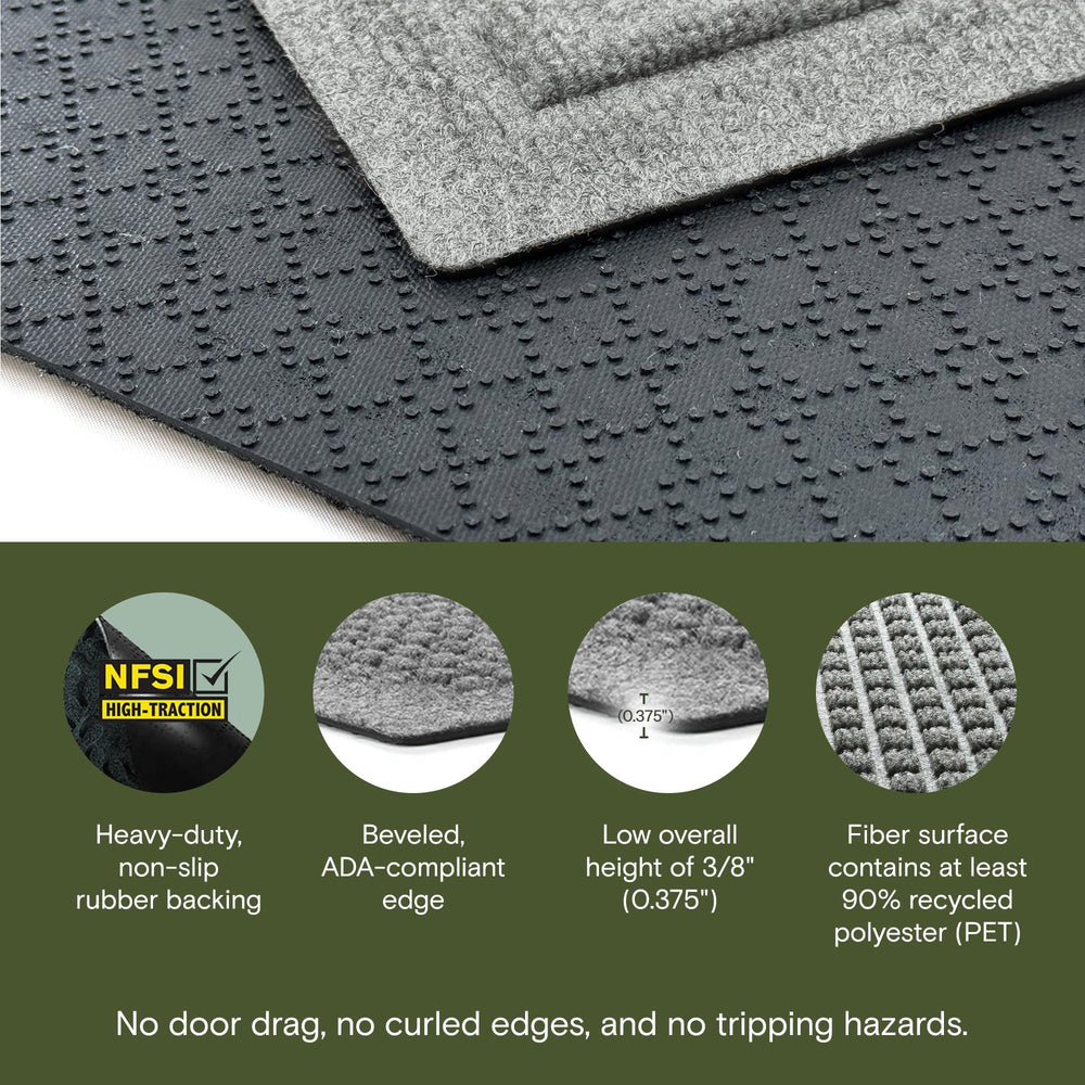 WaterHog mat on a hardwood floor entrance