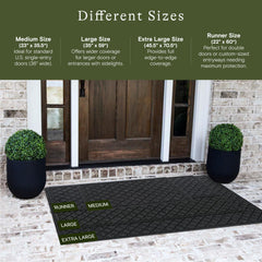 WaterHog mat showing ridged floral design