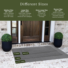 WaterHog mat showing ridged floral design and rubber border