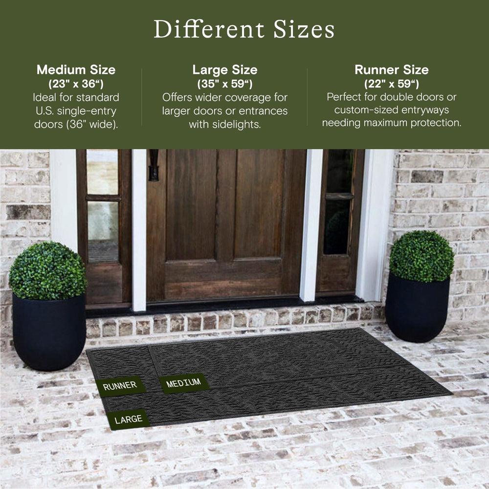 WaterHog mat showing rubber backing and water trapping features