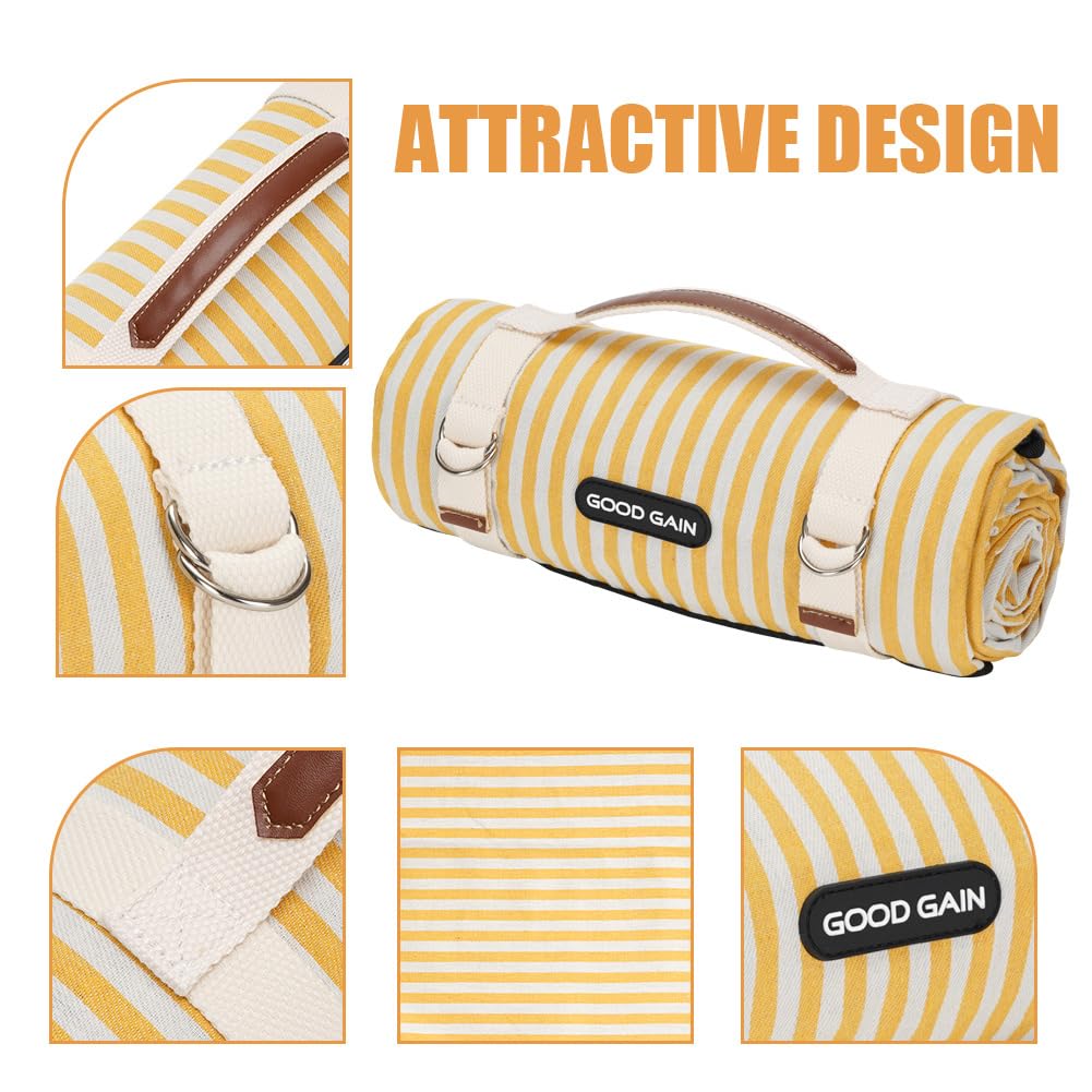 Waterproof backing of G GOOD GAIN Picnic Blanket