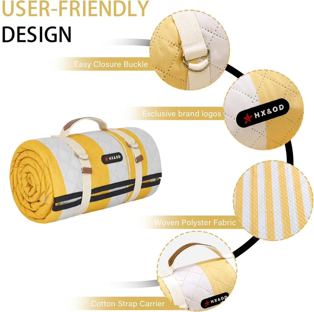 Waterproof backing of HX&OD picnic blanket