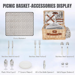 Waterproof blanket included with HappyPicnic picnic basket