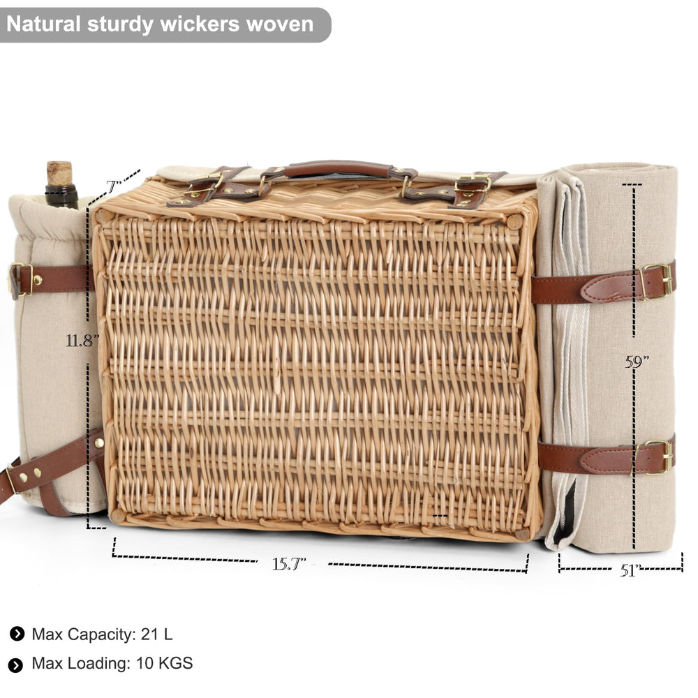 Waterproof blanket included with SatisInside picnic basket
