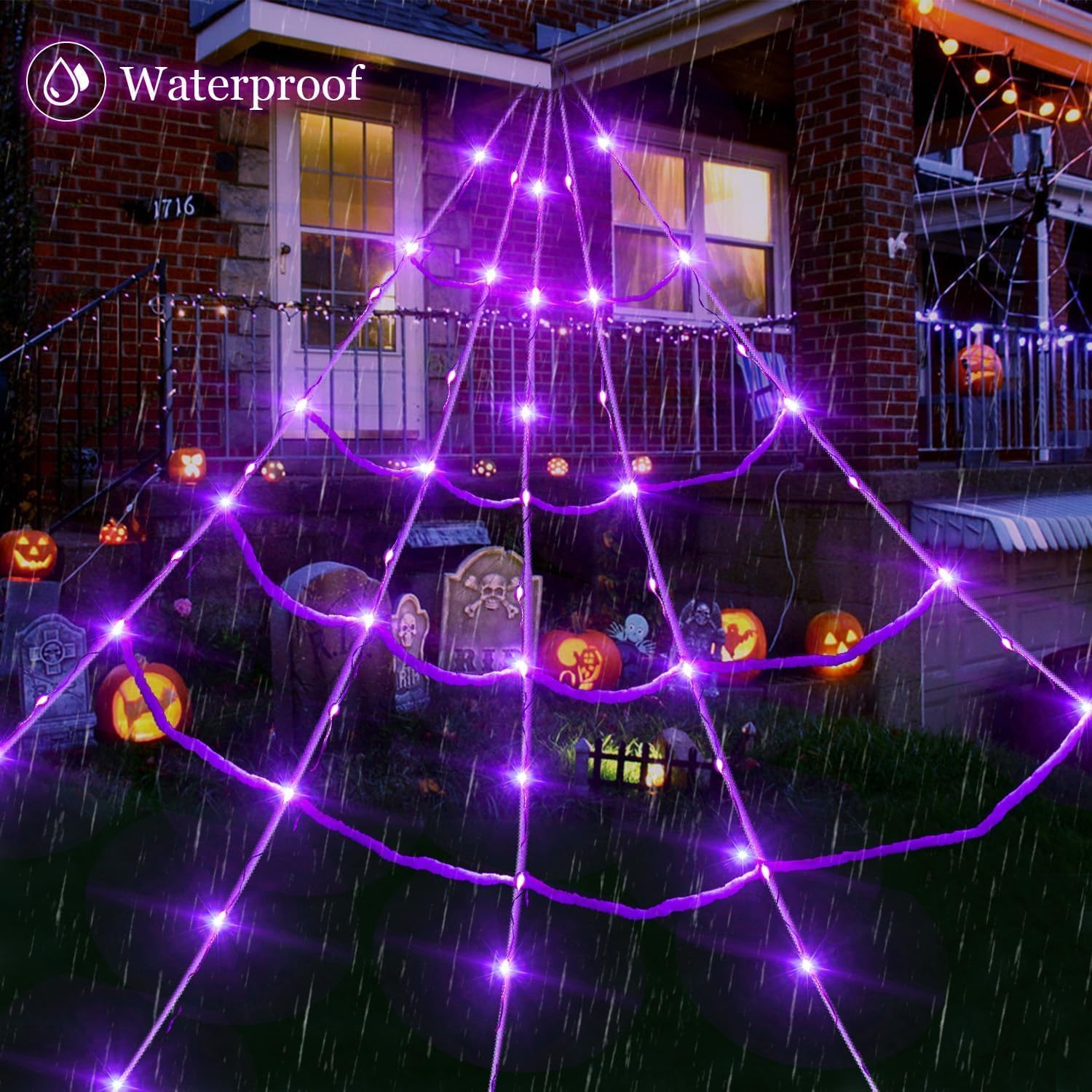Waterproof design of BEABOO Halloween Spider Web