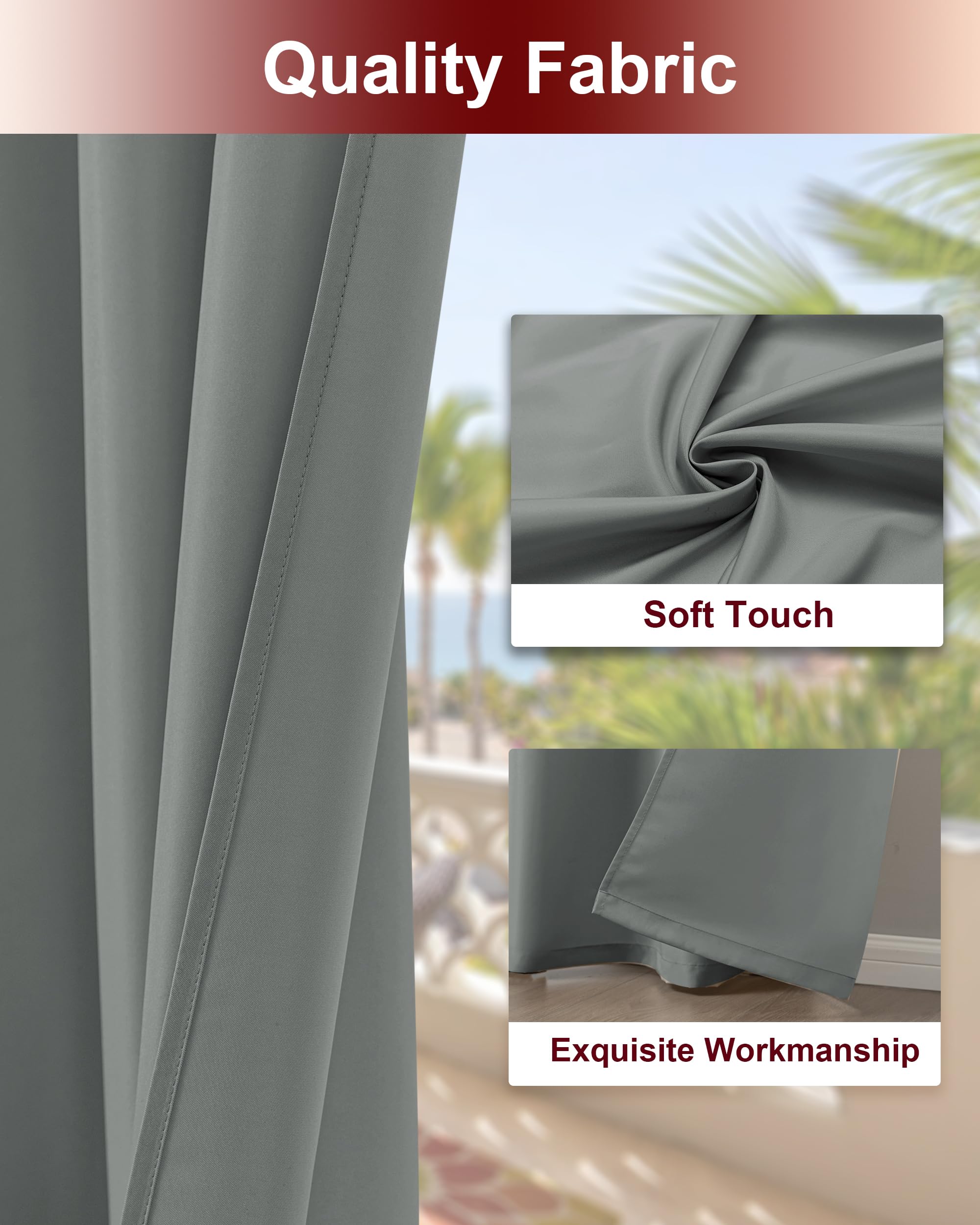 Waterproof polyester fabric of HolidayIdeas outdoor curtains