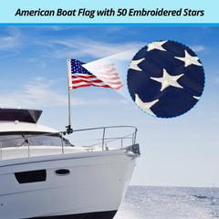 Waterproof storage bag for boat flag kit