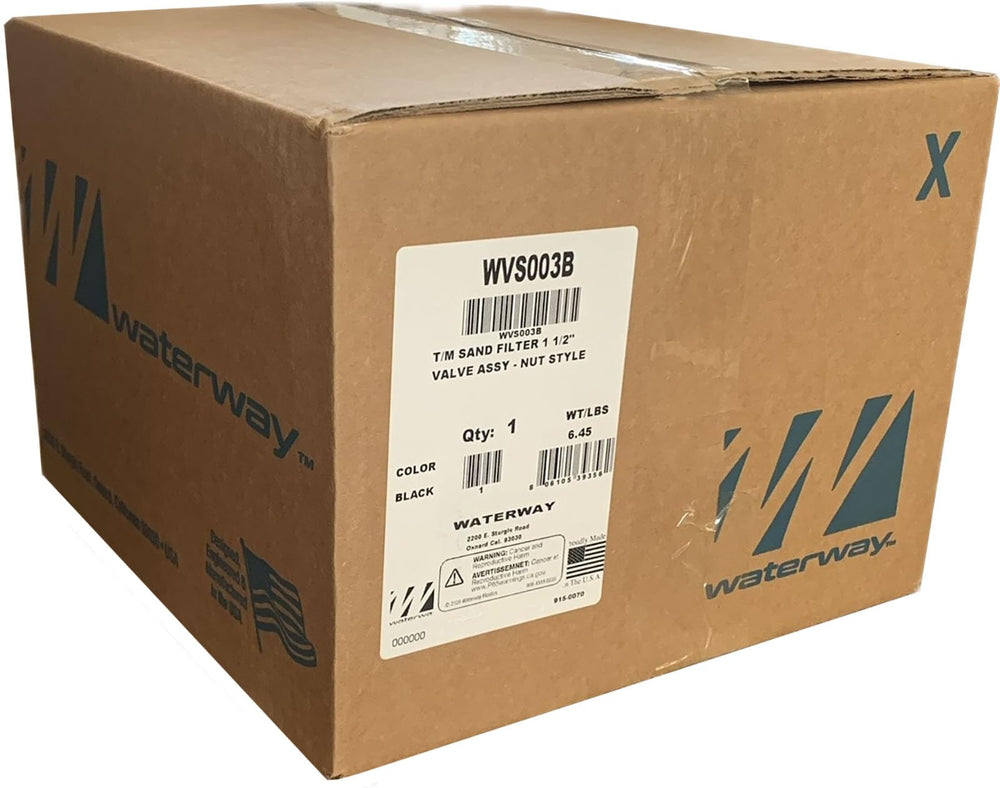 Waterway WVS003B multiport valve with threaded sleeve and O-ring