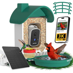 WAVEEME Smart Bird Feeder with 3K AI camera front view