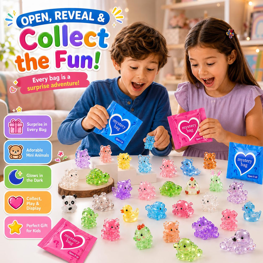 WAWIBEE mini animal figures glowing in the dark
