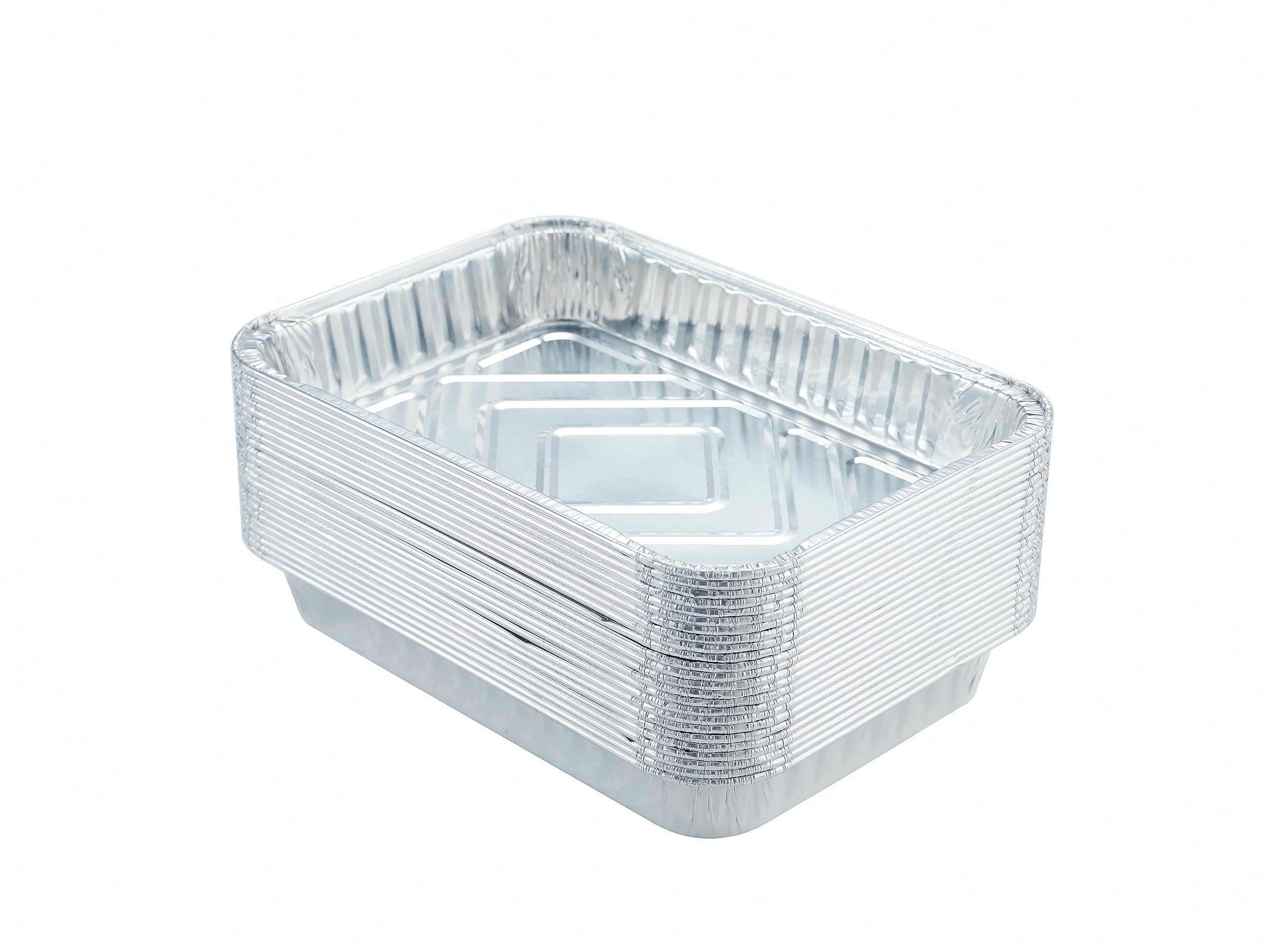 Waytiffer drip pan 20-pack front view with aluminum foil finish
