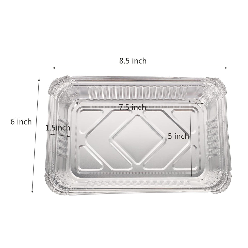 Waytiffer drip pans stacked showing dimensions and packaging