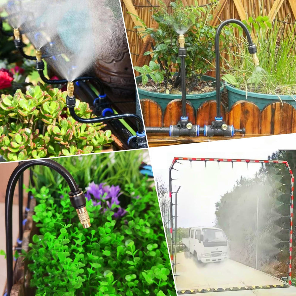 WCBMIRRI drip irrigation system setup in a greenhouse