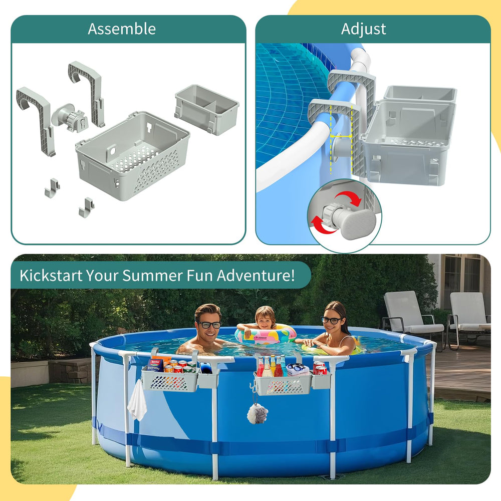 WDZREE poolside storage basket installation instructions